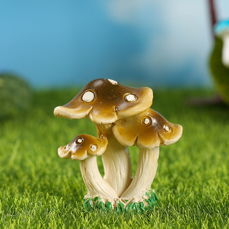 Wholesale Simulation small mushroom ornaments micro landscape decoration