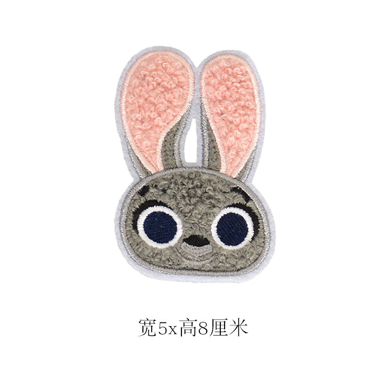 Wholesale Cute Puppy Rabbit Cartoon Embroidered Patches For Kids Clothes Repair And DIY Crafts