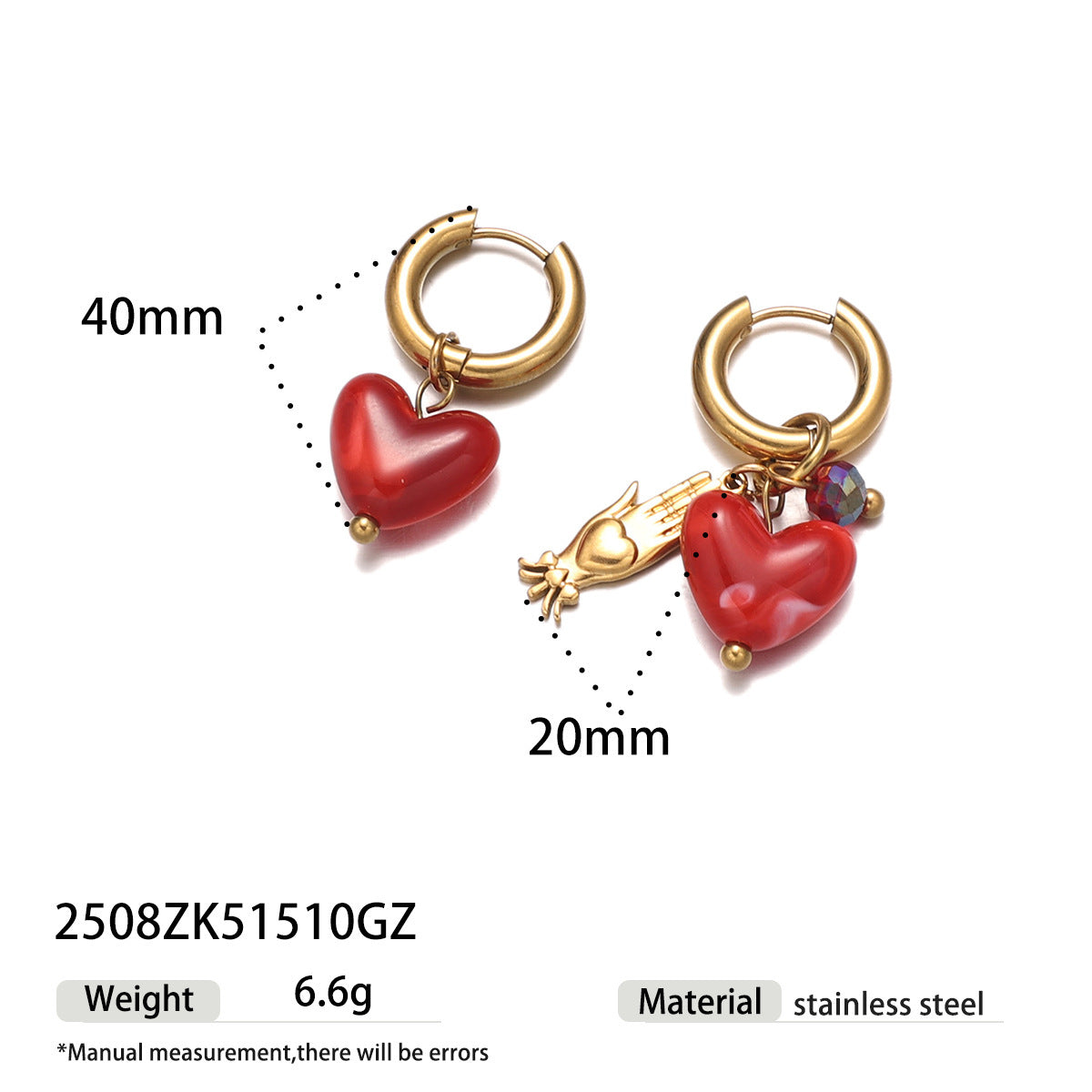 Wholesale Stainless Steel Heart Beaded Necklace Collarbone Chain