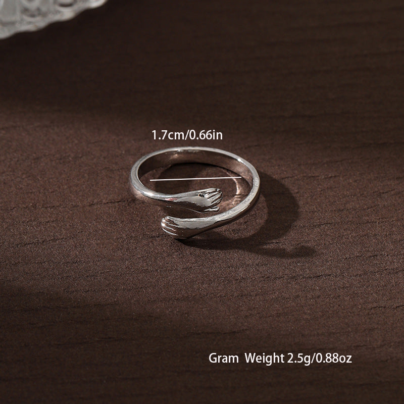 Wholesale Hip-hop Style Trendy Retro Zinc Alloy Open Adjustable Ring