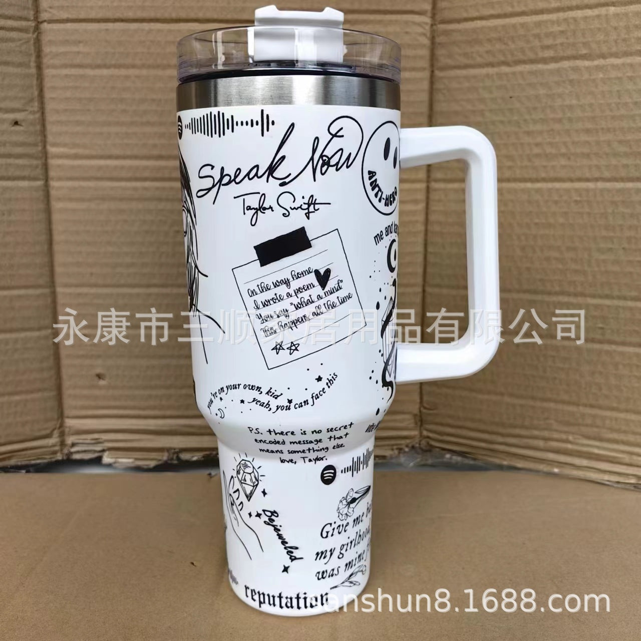 Wholesale 40oz Handle Car Mug Thermos with Straw Car Cooler Tumbler Ice Cup