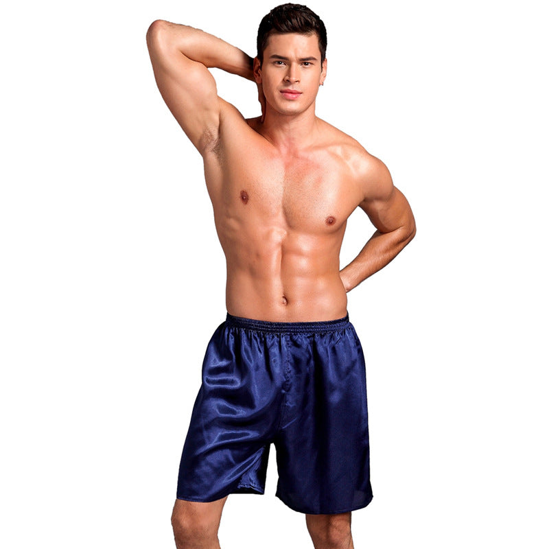 Wholesale Plus Size Glossy Solid Color Men's Pajama Pants