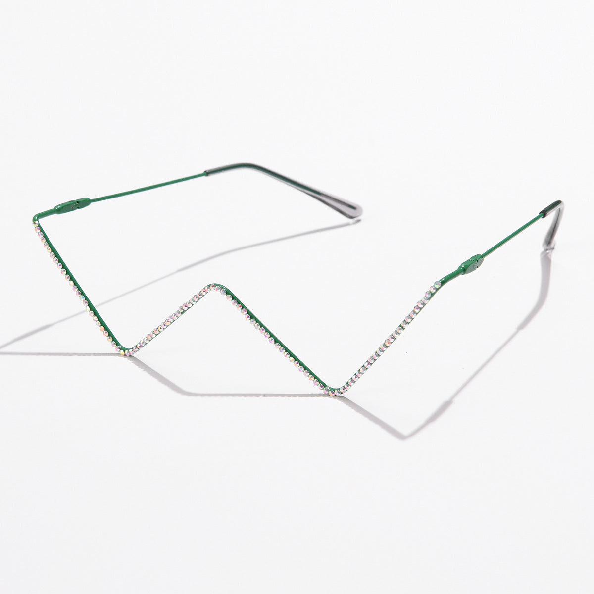 Wholesale Personalized Metal Diamond Studded PC Glasses