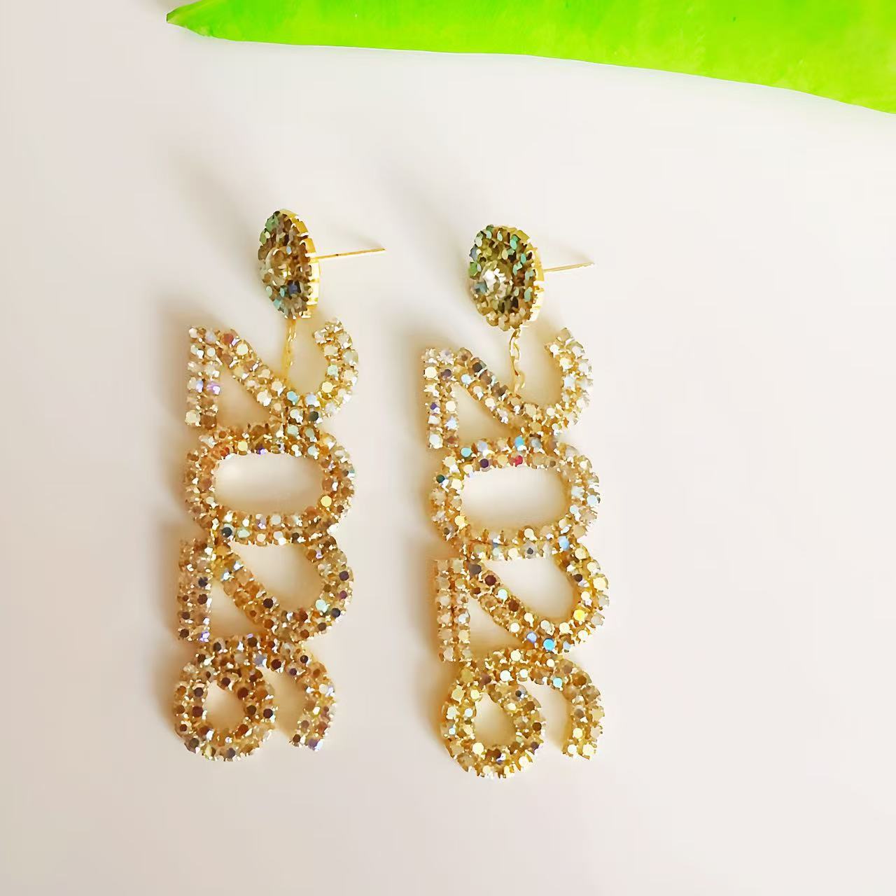 Wholesale 2026 digital Blingbling Earrings