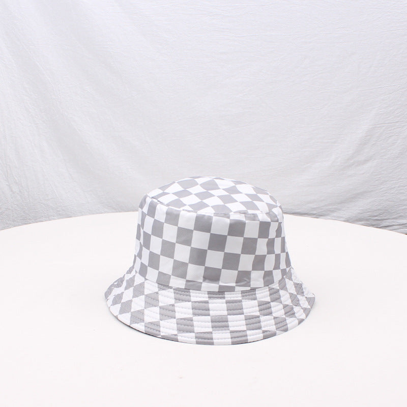 Wholesale Polyester Cotton Sex Checkerboard Bucket Hat