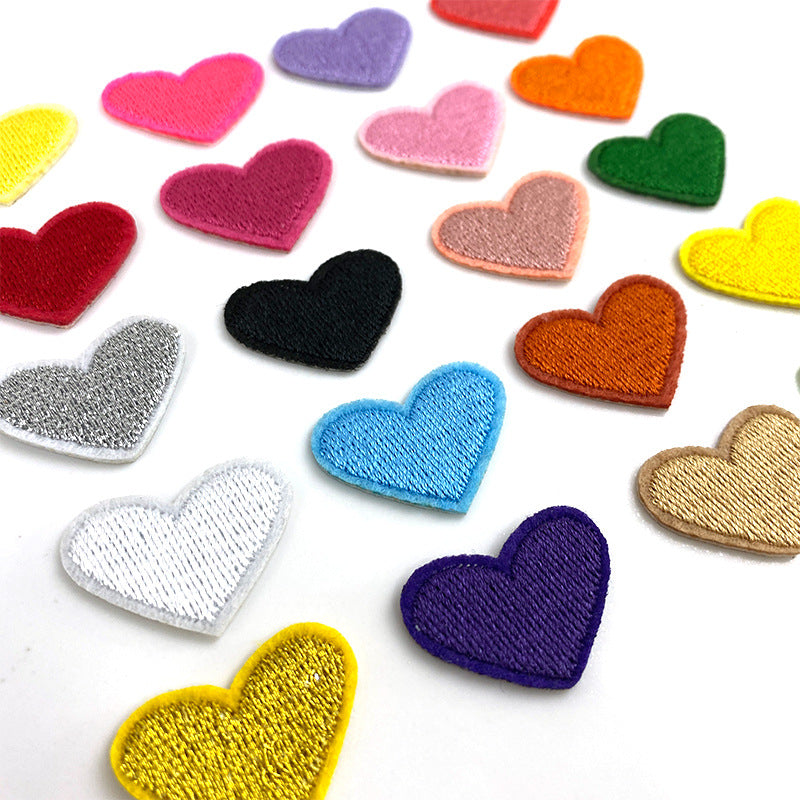 Wholesale Polyester Embroidered Heart Patch For Clothing Bags Shoes And DIY Accessories