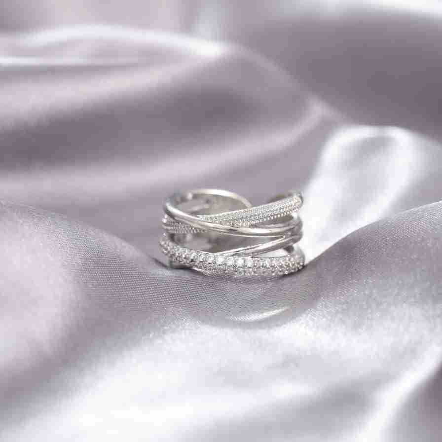 Wholesale Heavy Works Rings Time to Turn Cross Open Adjustable Ring