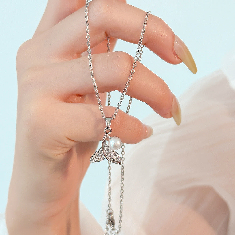 Wholesale Non-fading Silver Titanium Steel Necklace Clavicle Chain