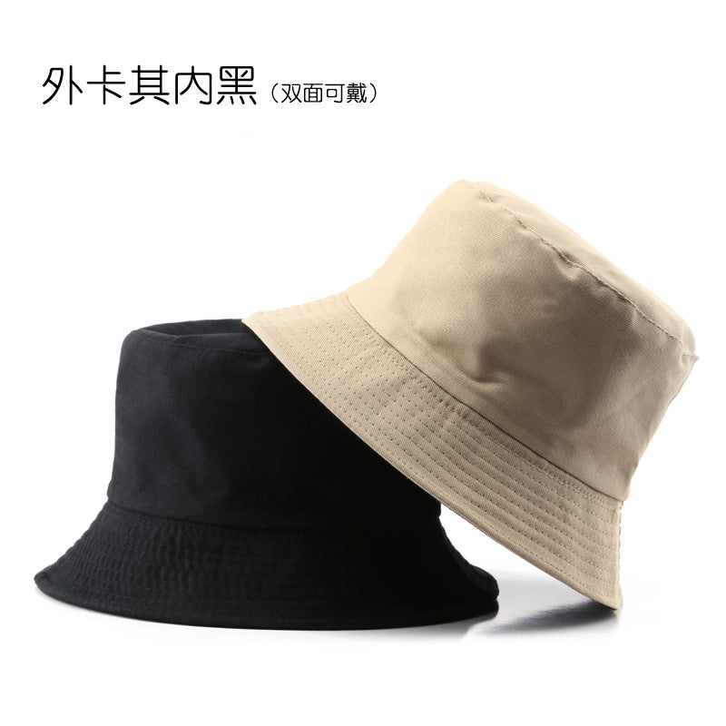 Wholesale Double-sided Solid Color Sunshade Bucket Hat