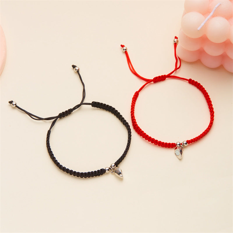 Wholesale  love woven love magnetic bracelet suit