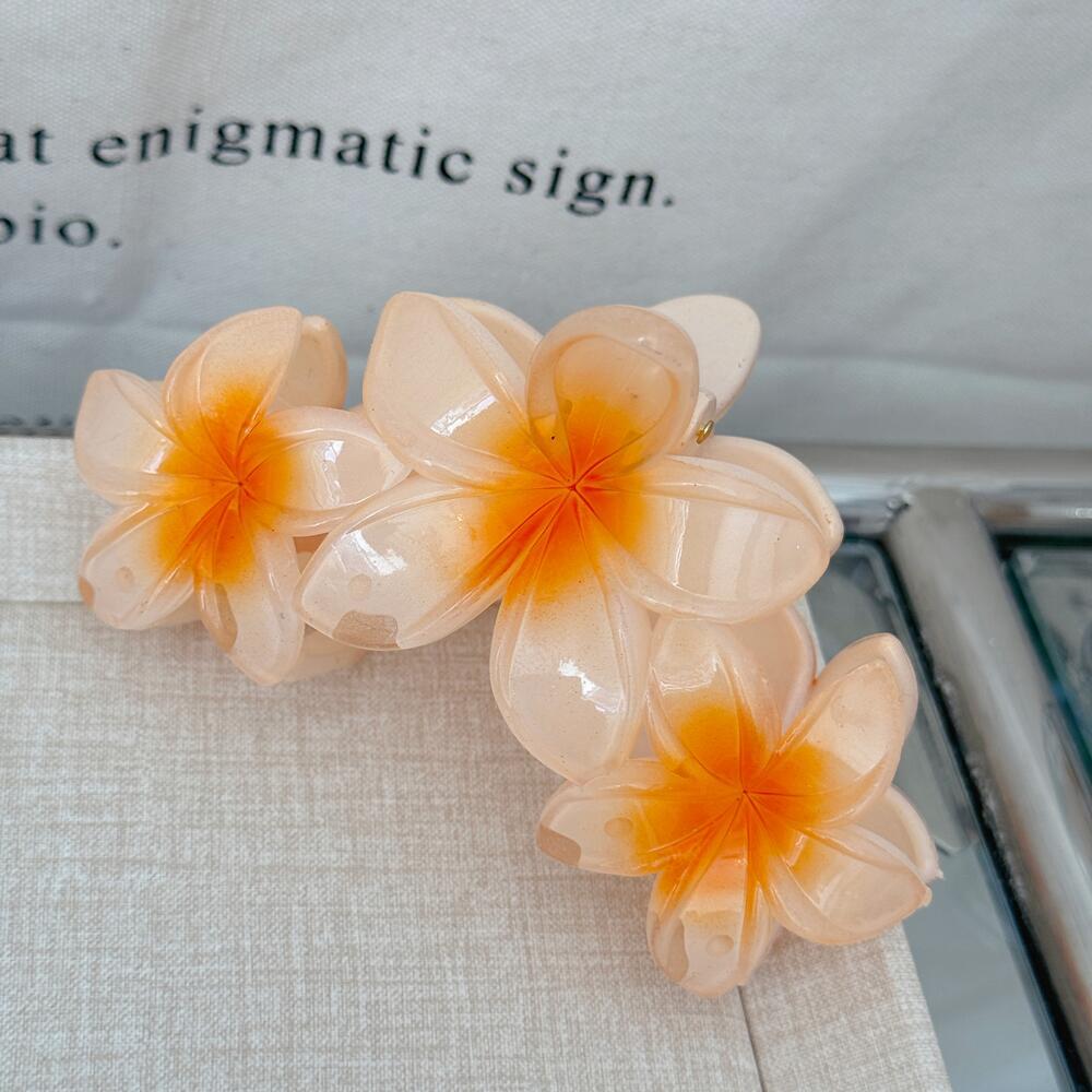 Wholesale large candy color flower hair clip three egg flower clip shark clip hair accessories