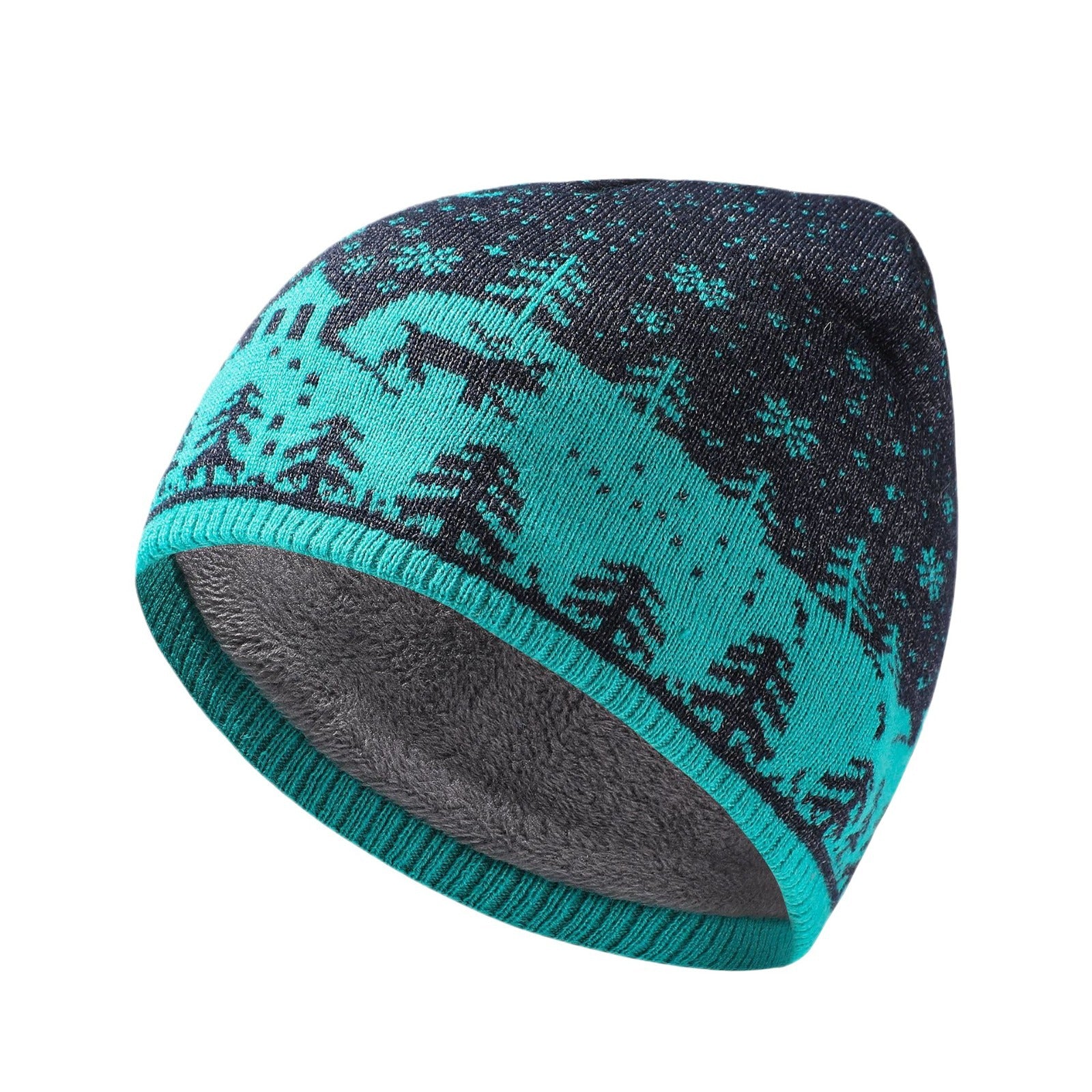 Wholesale Christmas Deer Plush and Thick Knitted Wool Hats