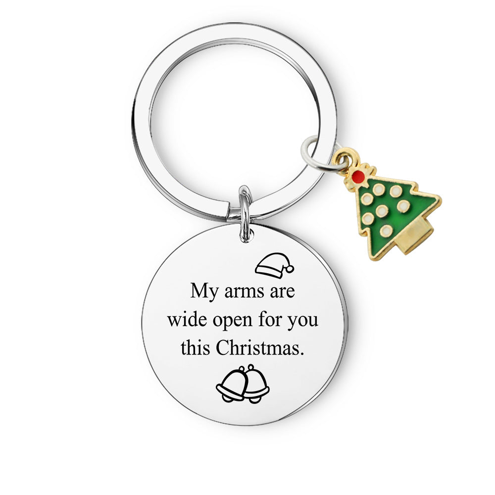 Wholesale Stainless Steel Christmas Tree Stainless Steel Keychain