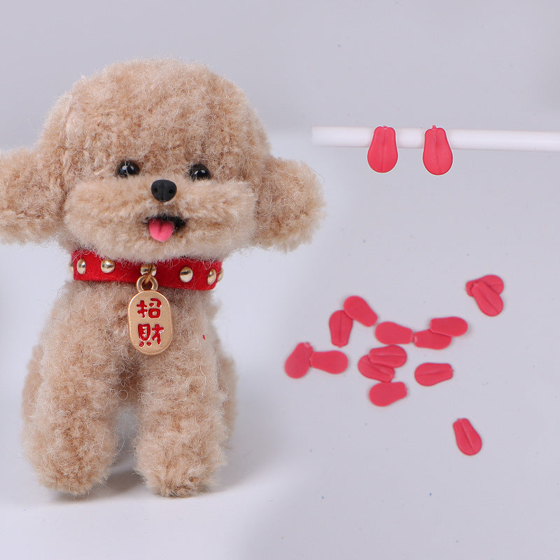 Wholesale Handmade DIY plush twisted stick accessories material doll black eyes nose Christmas hat scarf Accessories