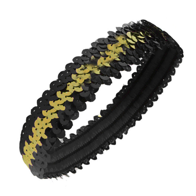 Wholesale Sports dance glitter shiny elastic headband