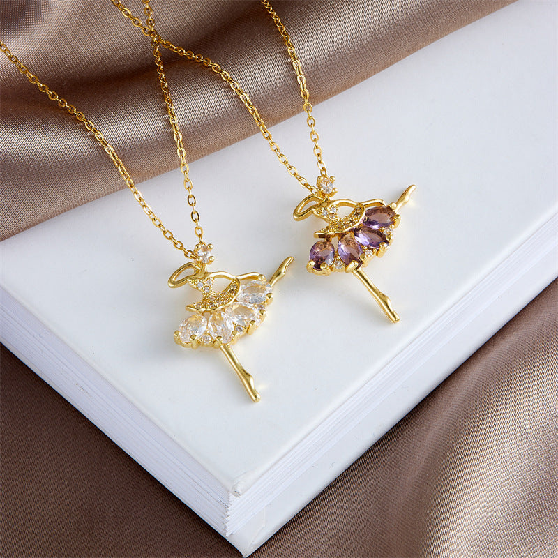 Wholesale Ballet Girl Necklace Clavicle Chain Accessories