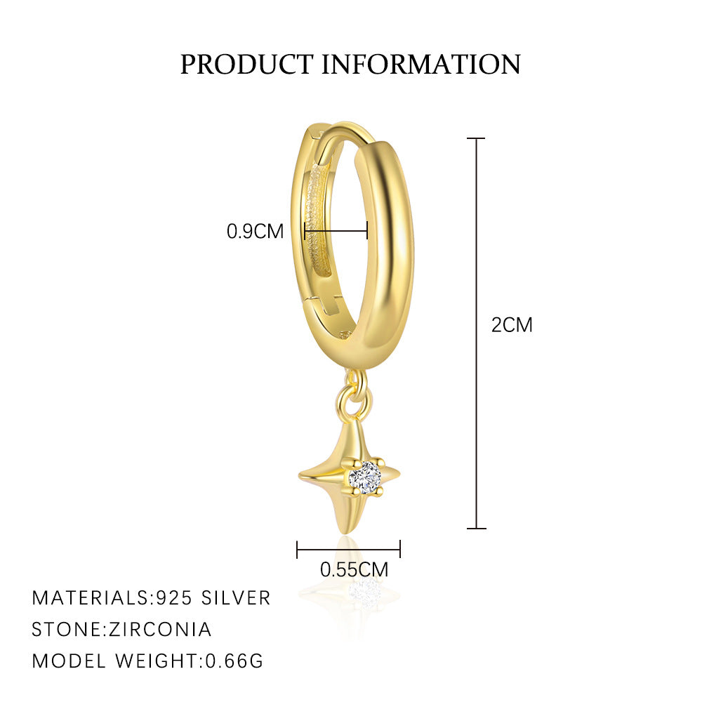 Wholesale Zircon inlaid geometric earrings Ear Studs