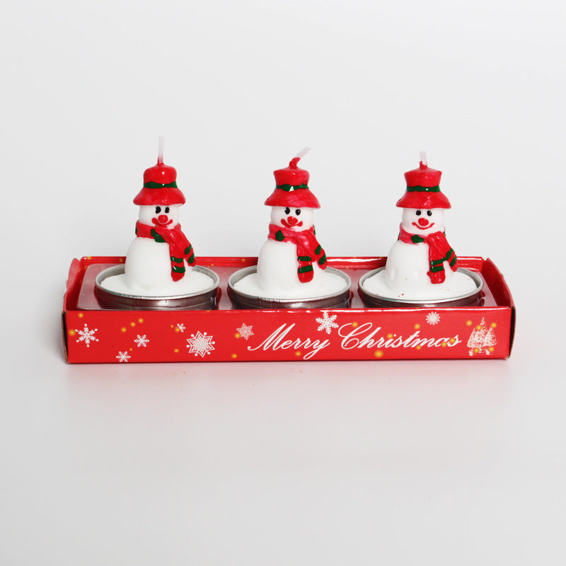 Wholesale Christmas Candle Set Old Man Tree Snowman Carnival Romantic Ornament Christmas Small Candle Lamp Gift