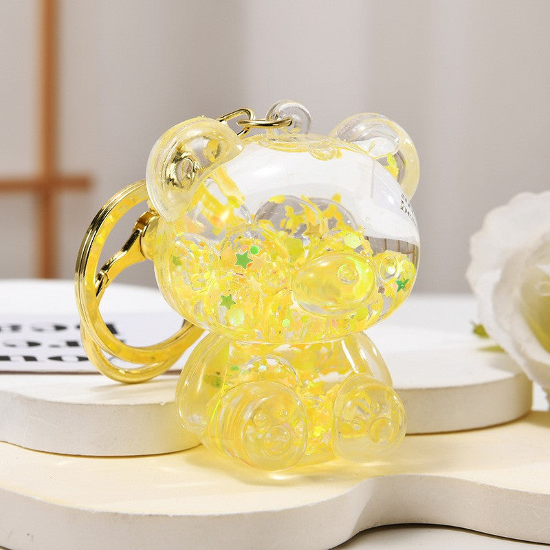 Wholesale Acrylic Oil-Filled Pendant Luminous Iceberg Cup Keychain