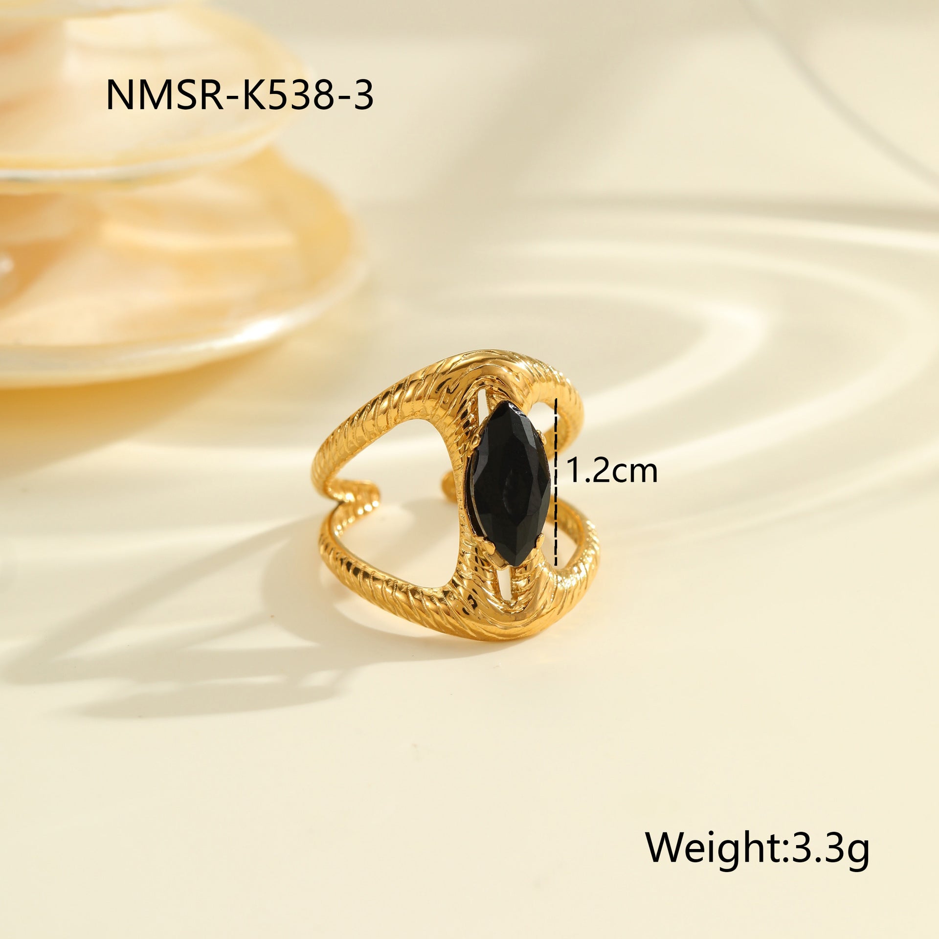Wholesale light luxury ring that does not fade open ring