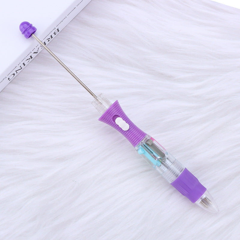 Wholesale LED Light DIY Four-color Visible Transparent Underlined Markers, Press The Ballpoint Pen For Beadable For DIY For Craft