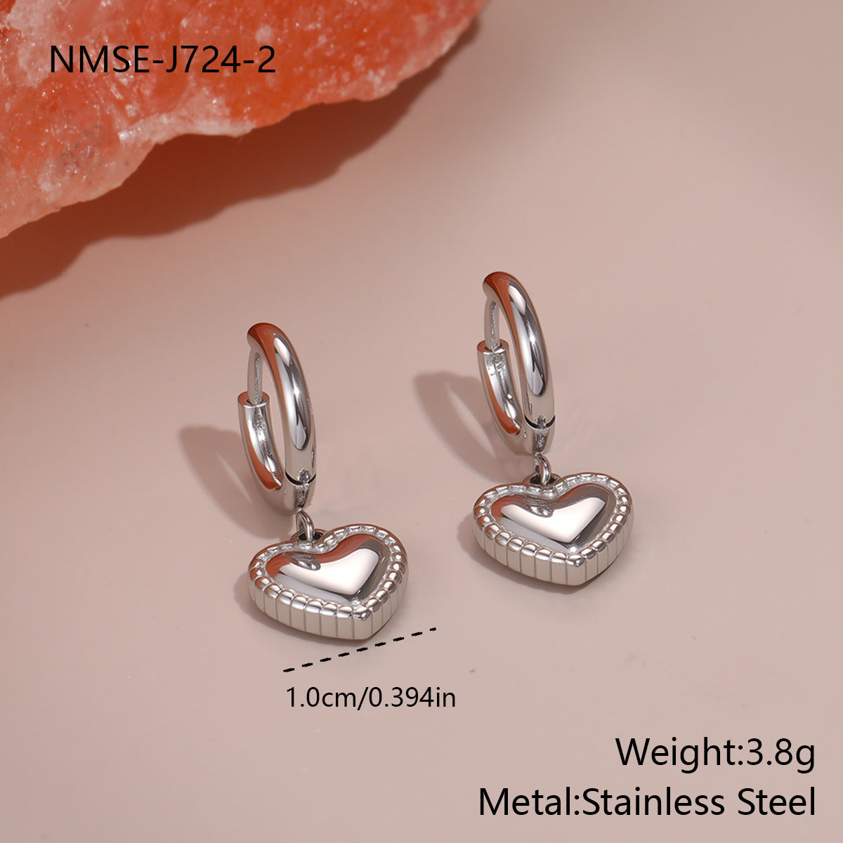 Wholesale Love studded stainless steel earrings
