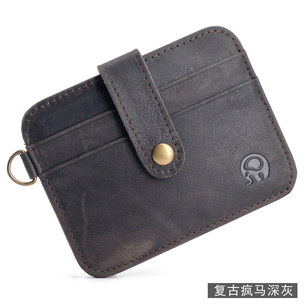 Wholesale First layer cowhide ID card holder men' s wallet