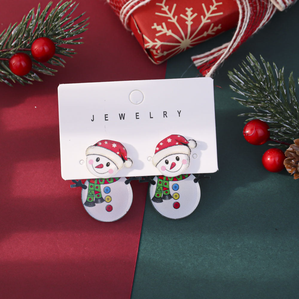 Wholesale Christmas-themed acrylic earrings