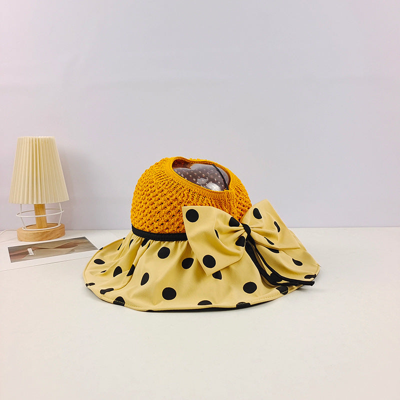 Sombrero de protector solar de lunares de verano al por mayor Big Brim vacía sombrero vacío