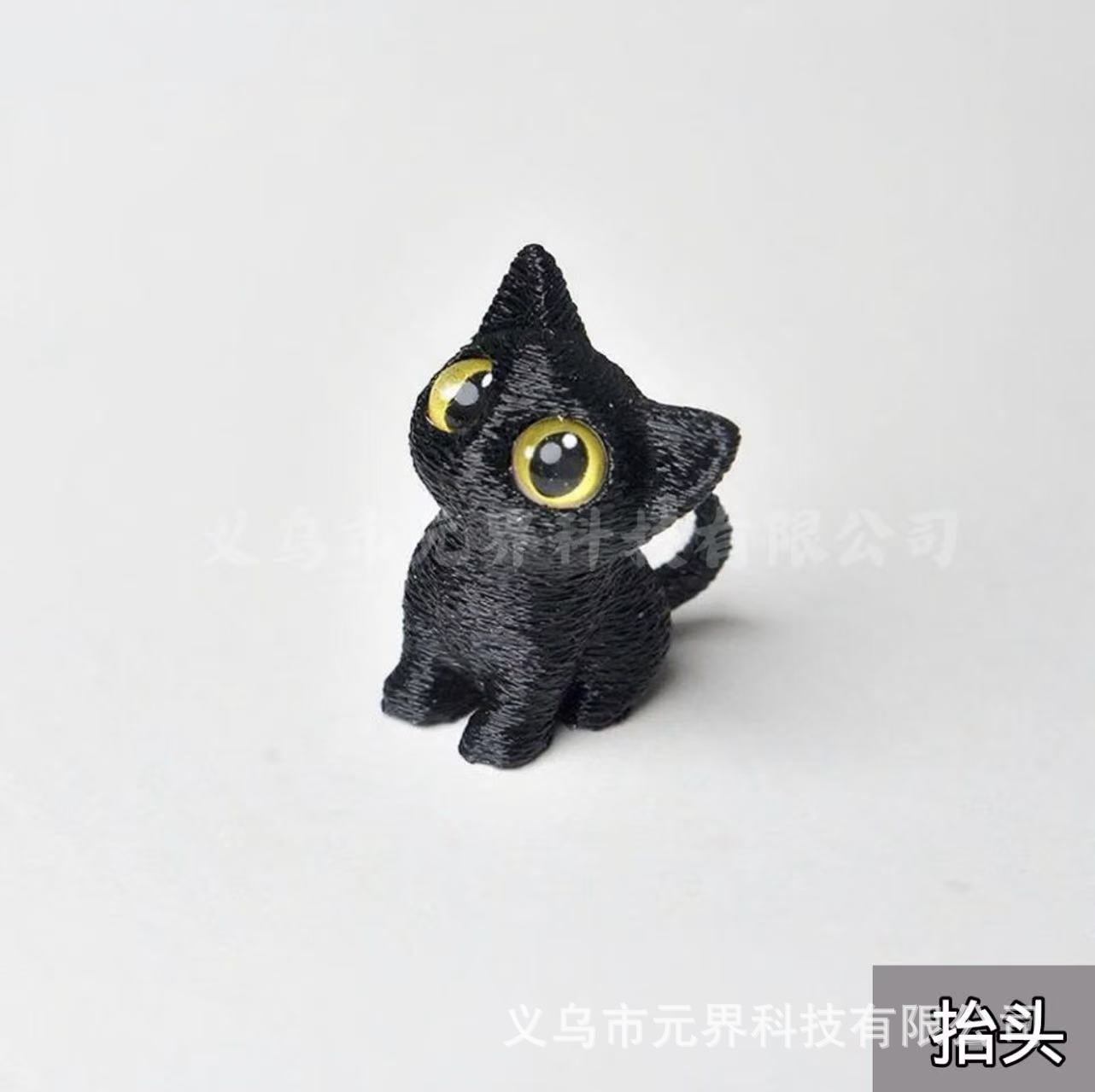 Wholesale Big-eyed cute cat 3D printed toy ornaments