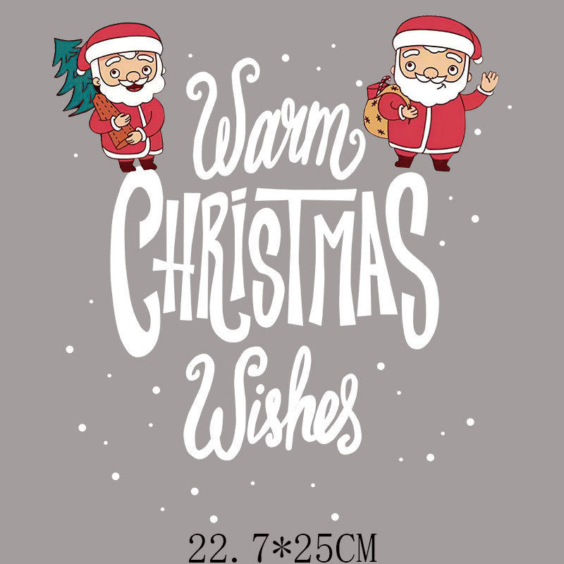 Wholesale   5pcs/pack sleigh heat transfer  UV DTF Ready to Press Transfers Wraps