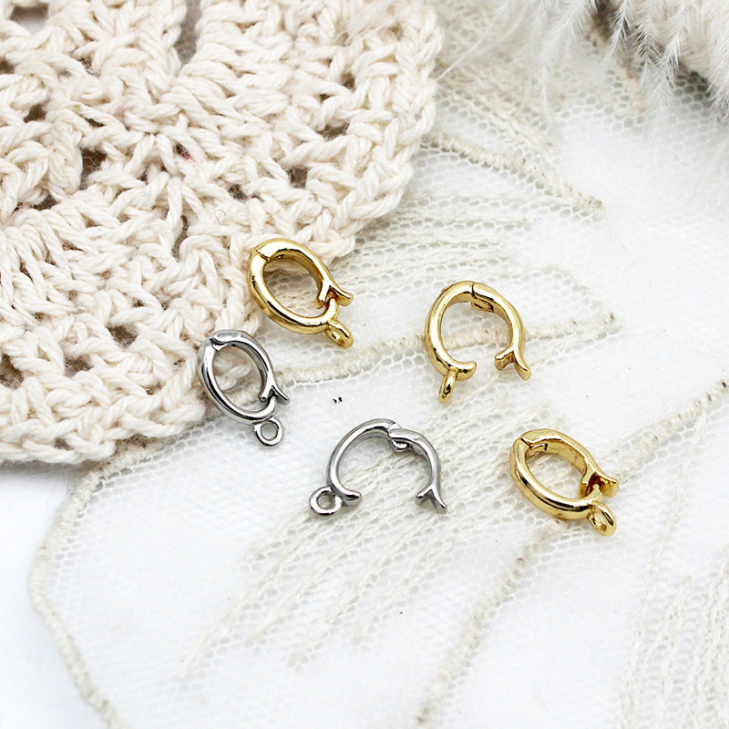 Wholesale Pearl Protection Color 18K True Gold Electroplated DIY Accessories Connection Buckle