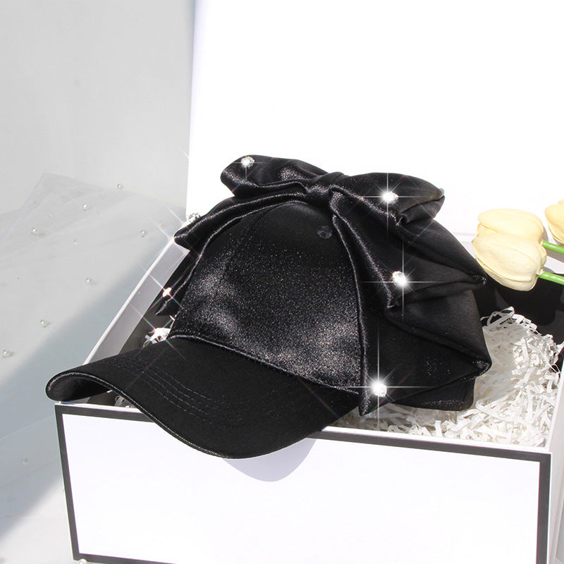 Wholesale Satin Thin Mercerized Bow Baseball Cap