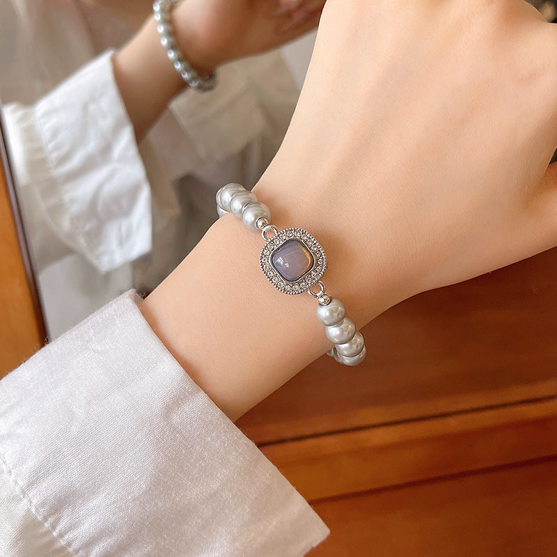 Wholesale Silver baroque pearl bracelet