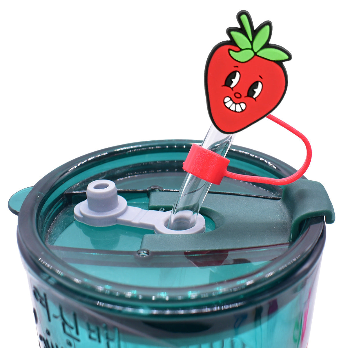 Wholesale Random 100pcs Valentine' s Day 10mm Universal Soft Rubber Decorative  Straw Tube Cap