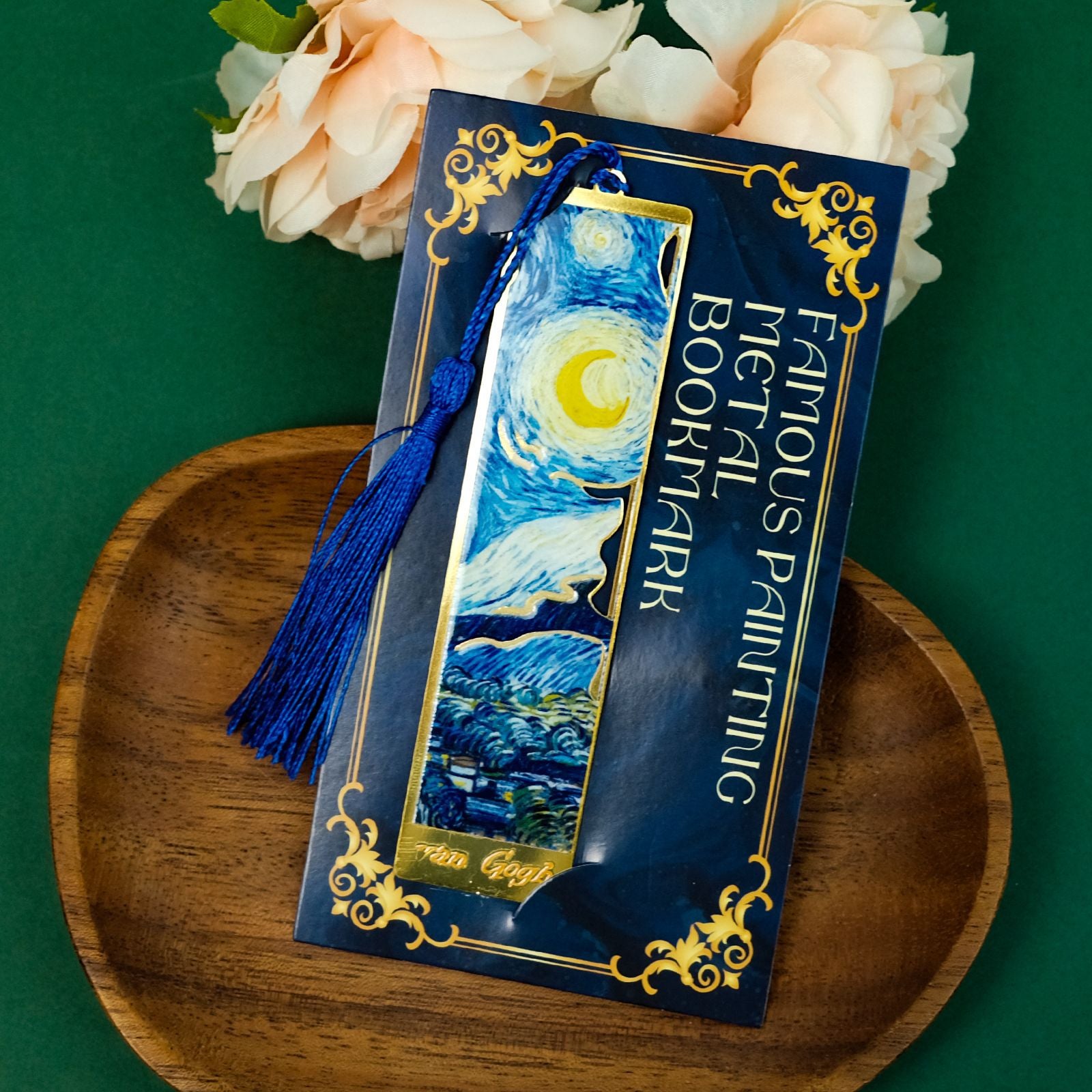 Wholesale Vintage Famous Painting Oil Painting Style Metal Bookmark Hollow Reading Book Page Clip Hand Account Pendant Metal Bookmark