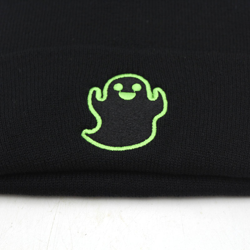 Wholesale Autumn and Winter Riding Warm Ghost Embroidery Knitted Wool Cap