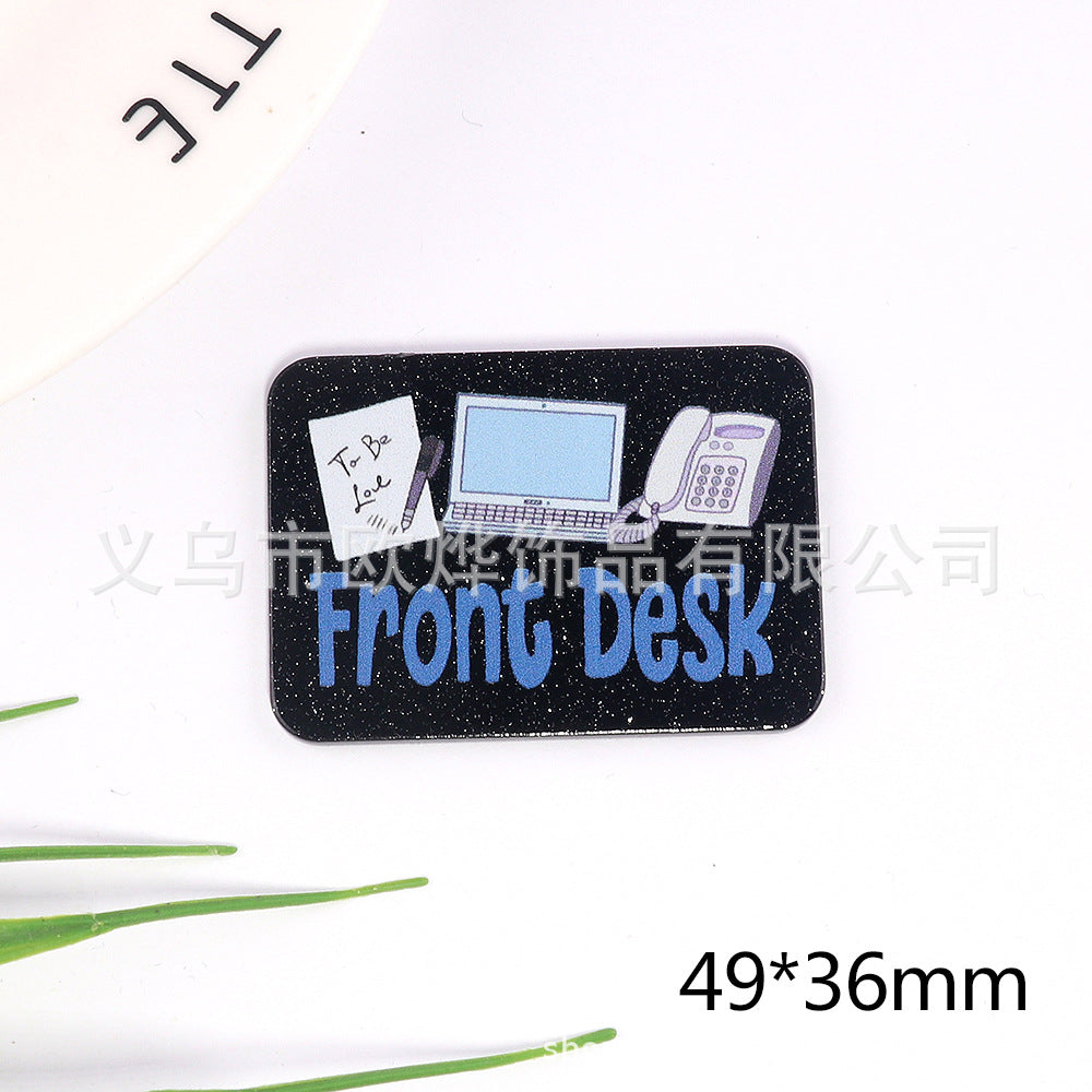 Wholesale 10pcs car love drink jewelry acrylic pin DIY patch accessories