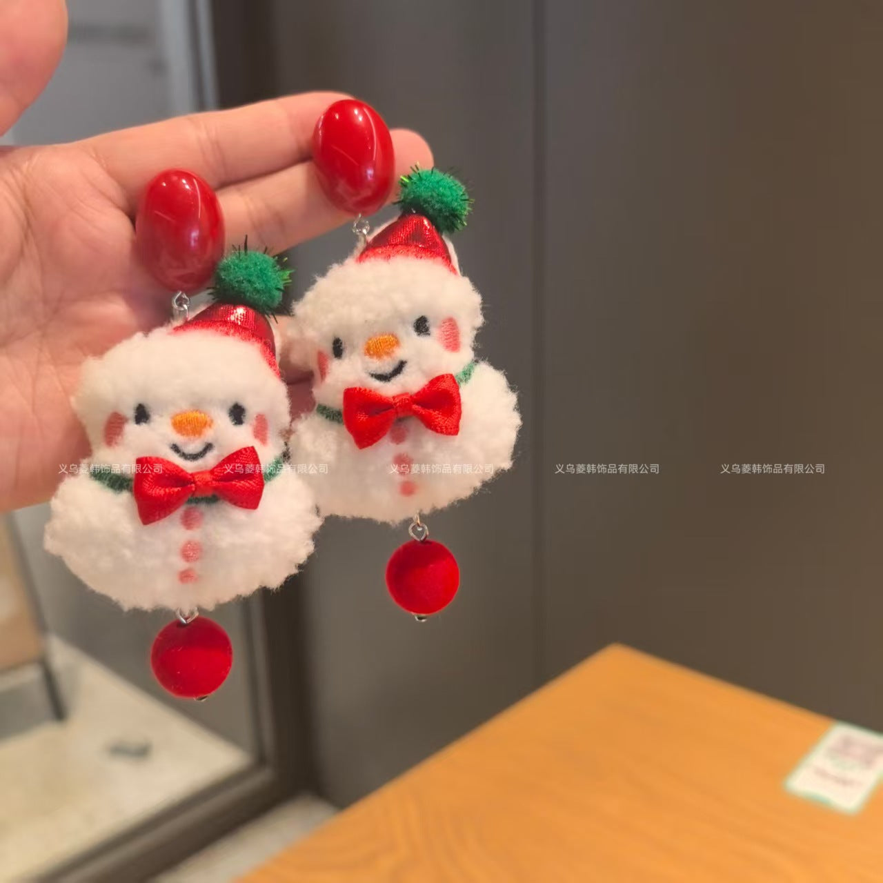 Wholesale 925 silver needle Christmas white high-end earrings earrings