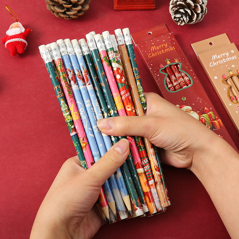 Wholesale Christmas Cartoon Cute Wooden Pencils