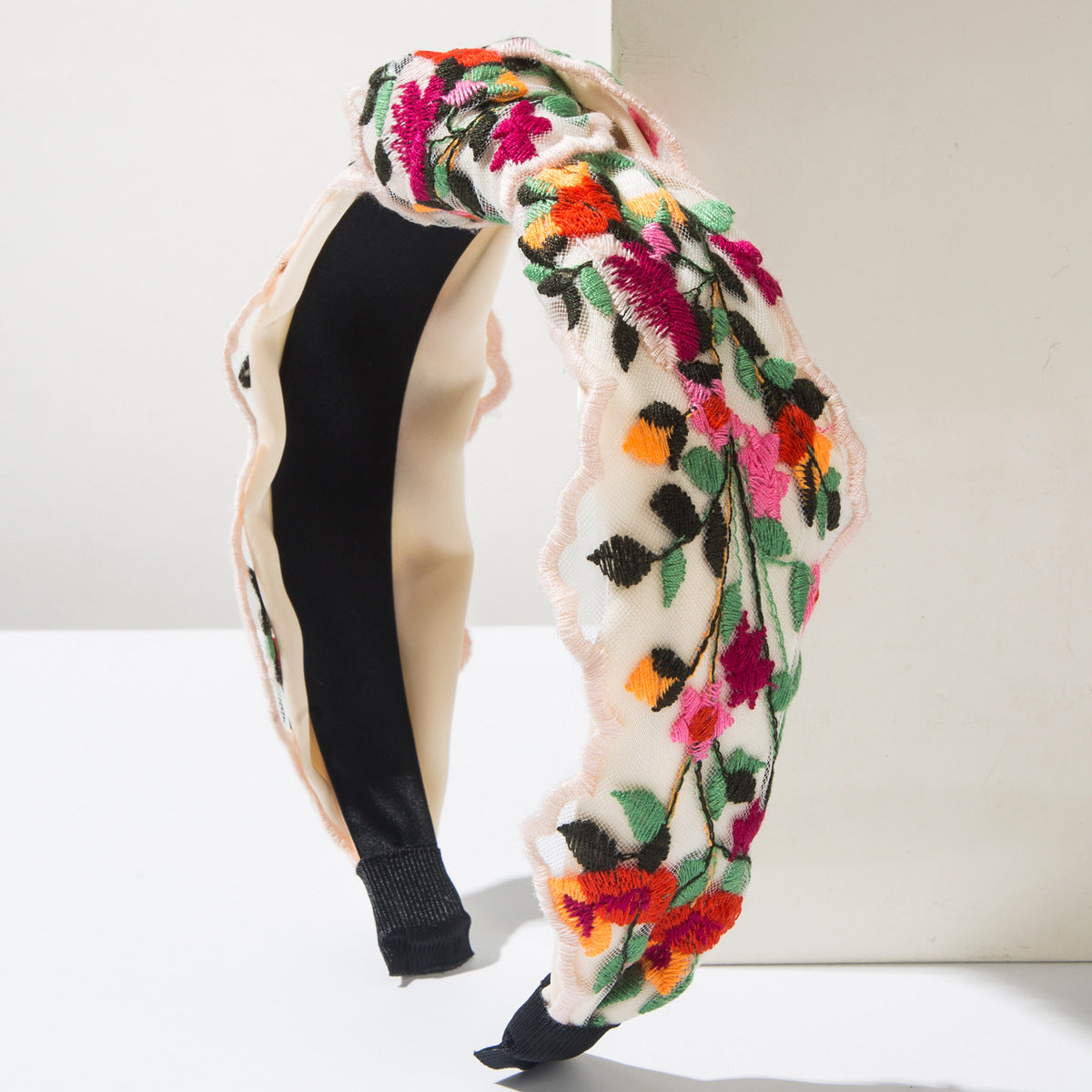 Wholesale Ethnic style embroidered flower headband retro bohemian headdress