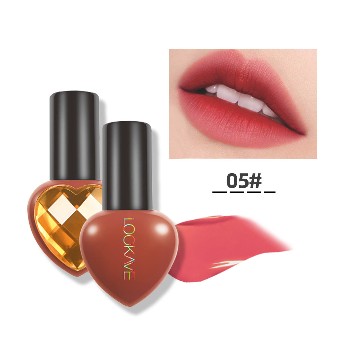 Wholesale Plastic 8 Colors Heart Shape Lip Gloss
