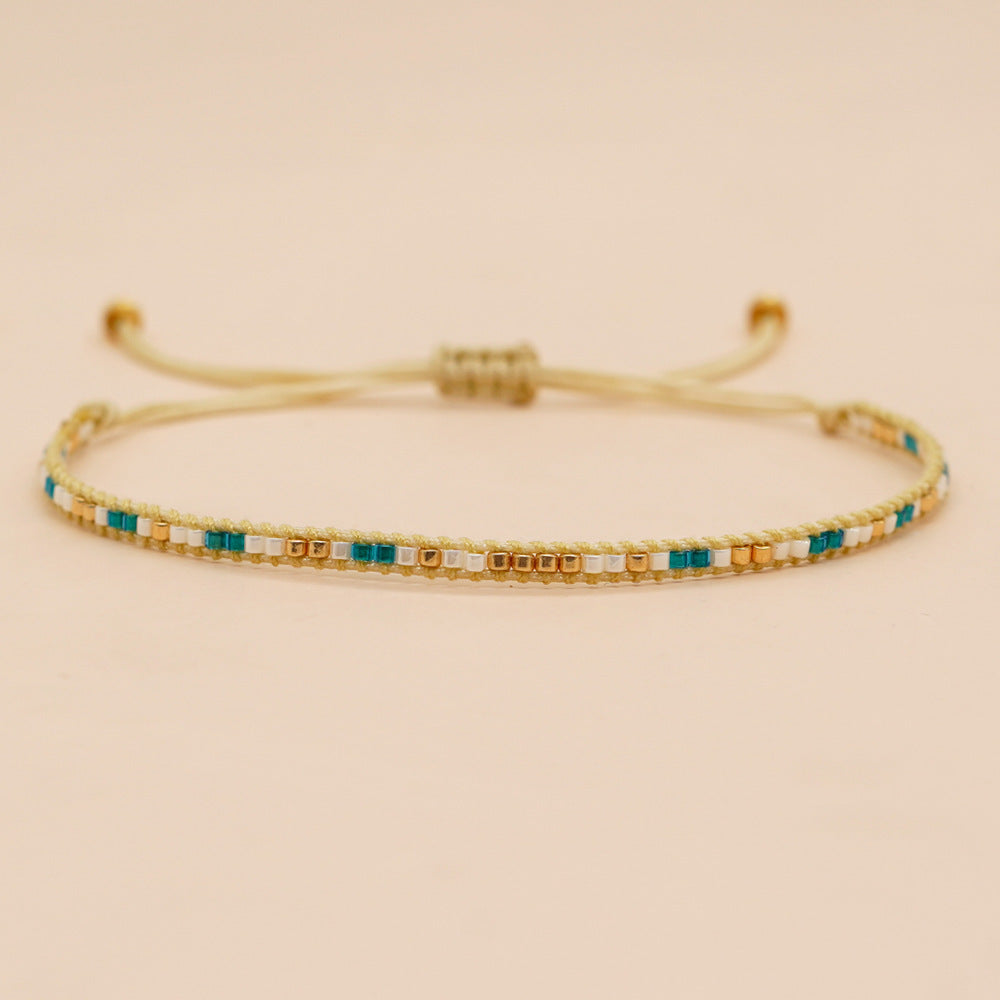 Peads de arroz miyuki al por mayor pulsera de vidrio extra fino a mano