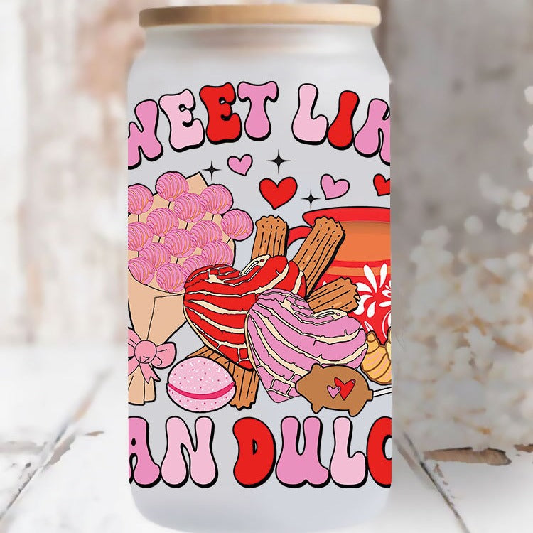 Wholesale Valentine's Day Dessert Series  16oz Cup UV DTF Wraps