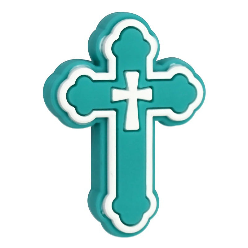 Wholesale Random 100pcs Cross Pvc Beads Cartoon  Focal Beads