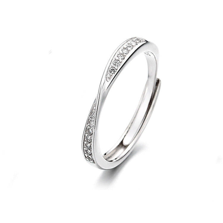 Wholesale Mobius couple ring fashion 520 Valentine's Day ring female Net Red simple open ring Qixi gift