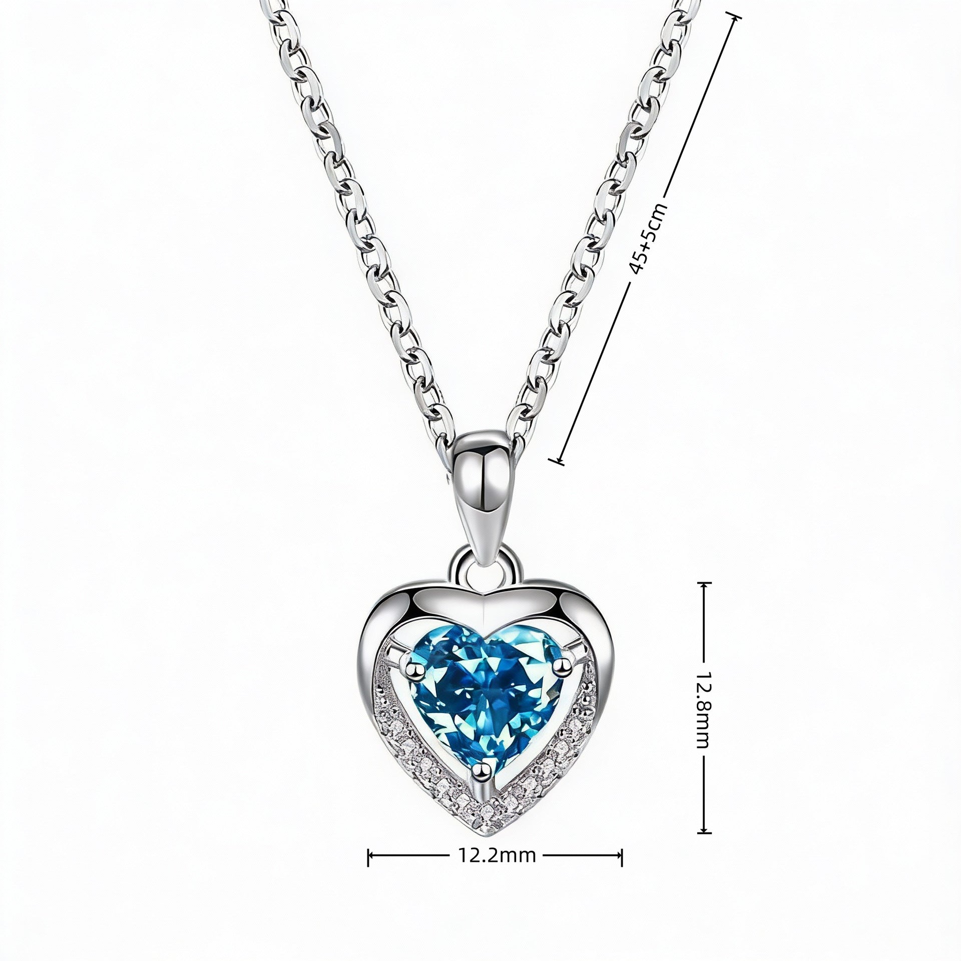 Wholesale Titanium steel necklace for women with micro inlaid full zircon,  light luxury style