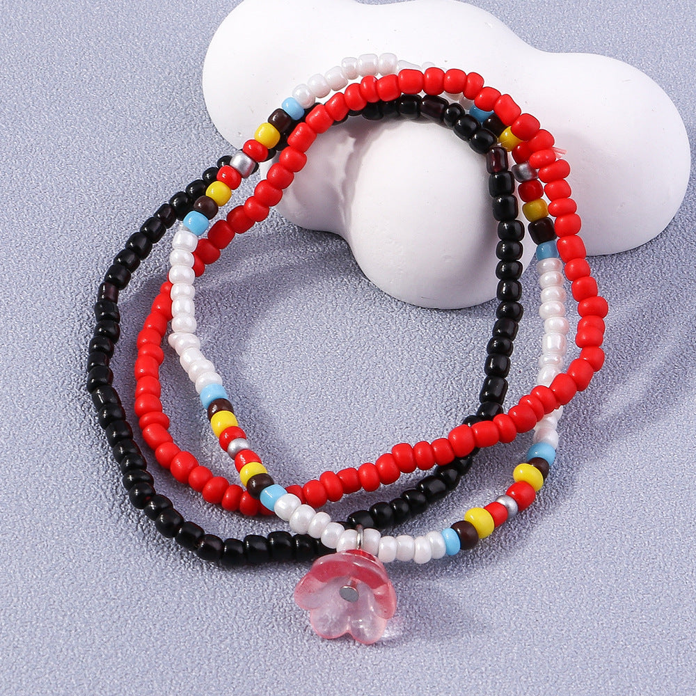Wholesale Colorful Beaded Rice Beads Resin Bracelet