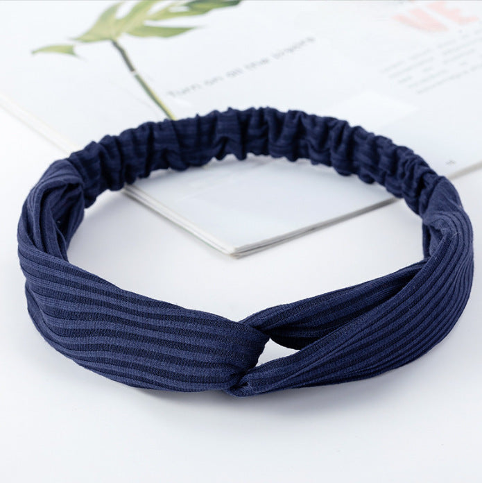 Wholesale Knitted Headband Face Wash Hair Band Solid Color Elastic Hair Band Yoga Sports Hair Band Headband Women
