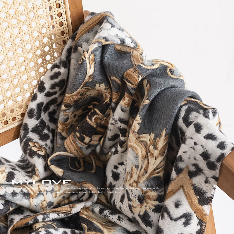 Wholesale Winter Leopard Print Polyester Scarf